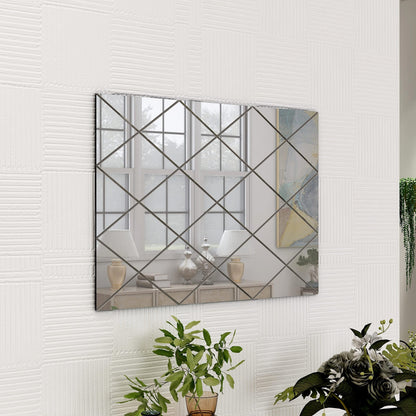 BELOFAY Grey Rectangular Wall Mirror – Modern Wall-Mounted Mirror for Hallway, Entryway & Lounge