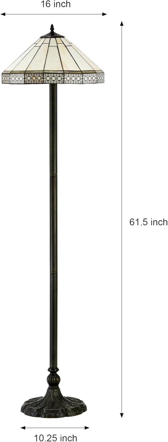 BELOFAY Tiffany Floor Lamps, Stained Glass Handmade Tiffany Lights Floor Lamps for Bedrooms, Living Room and Lounge