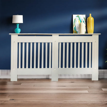 BELOFAY White Radiator Cover with Stylish Compact Shelf, Durable & Space-Saving, Easy Assembly for Modern Homes