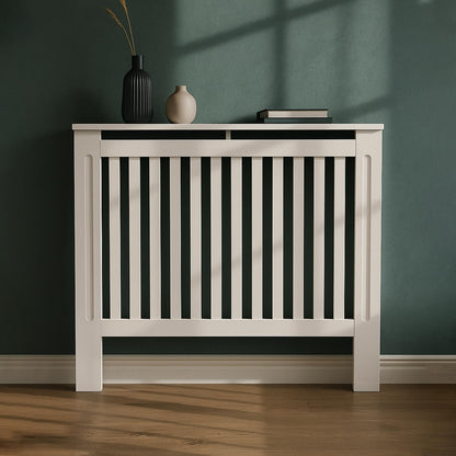 BELOFAY White Radiator Cover with Stylish Compact Shelf, Durable & Space-Saving, Easy Assembly for Modern Homes