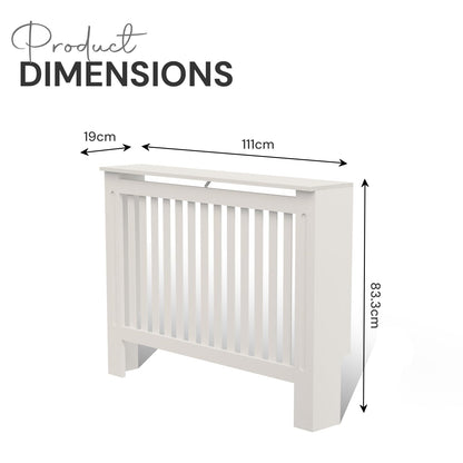 BELOFAY White Radiator Cover with Stylish Compact Shelf, Durable & Space-Saving, Easy Assembly for Modern Homes