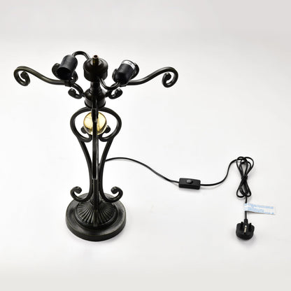 Belofay Tiffany Stained Glass Bedside Table Lamp – Vintage Handmade, 16" Wide x 30" High