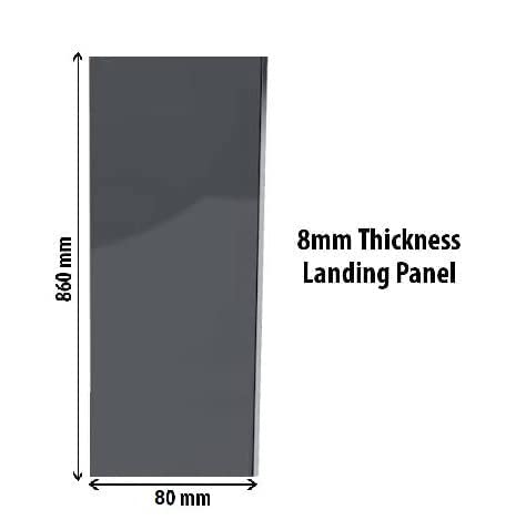 BELOFAY Toughened Grey Tinted Glass Baluster Panel – Stair/Landing/Balcony Railing Infill, Easy Fit (Landing Panels)
