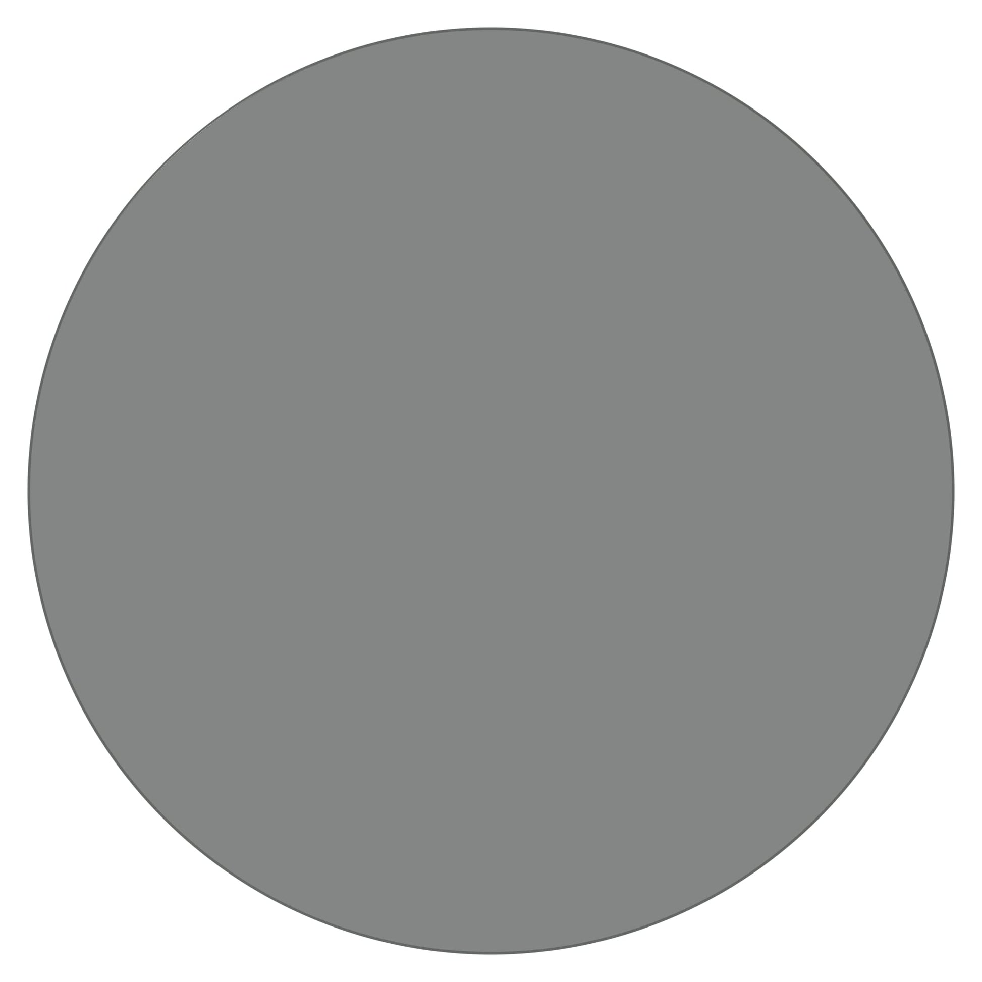 BELOFAY Tempered Grey Round Glass Table Top – Flat Polished Edge, Sturdy Protector Cover