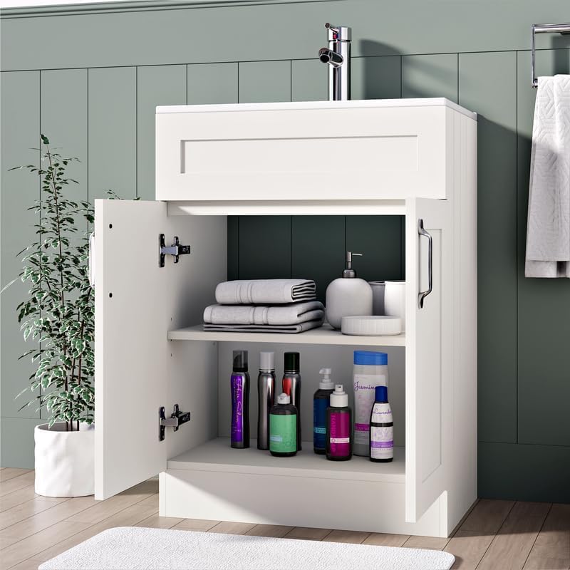 BELOFAY Crawley 600mm Floor Standing Bathroom Vanity Unit With Basin