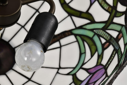 BELOFAY Wild Vine Tiffany Ceiling Light Stained Glass Art Deco Handmade Uplighter Shade Ceiling Lights for Living Room, Bedroom, Dining Room and Kitchen