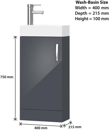 BELOFAY New York 400mm Floor Standing Bathroom Vanity Unit With Basin