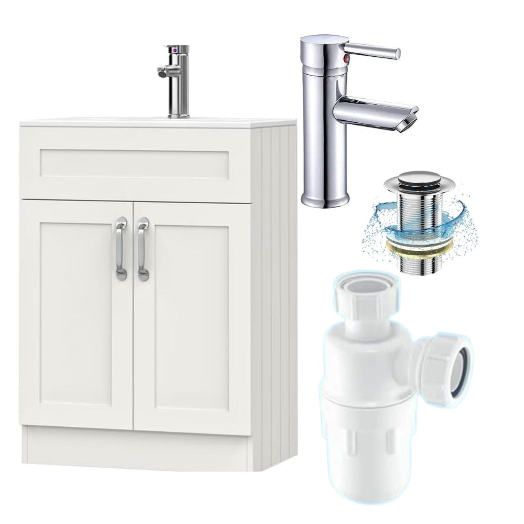 BELOFAY Crawley 600mm Floor Standing Bathroom Vanity Unit With Basin