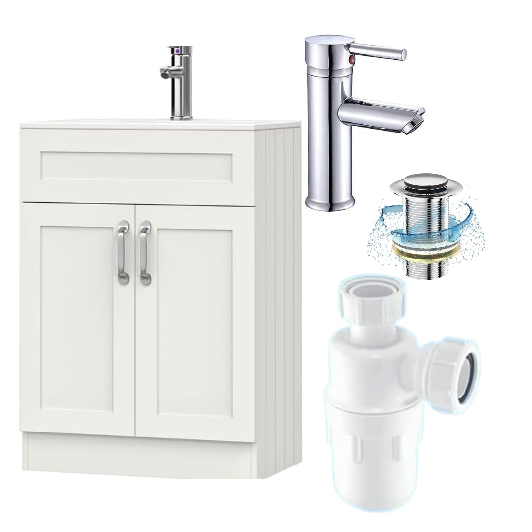 BELOFAY Crawley 600mm Floor Standing Bathroom Vanity Unit With Basin
