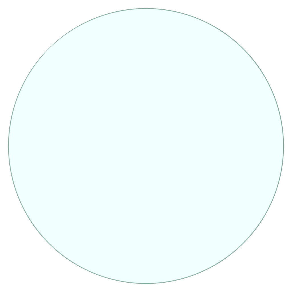 BELOFAY Tempered Clear Round Glass Table Top – Flat Polished Edge, Sturdy Replacement Protector Cover