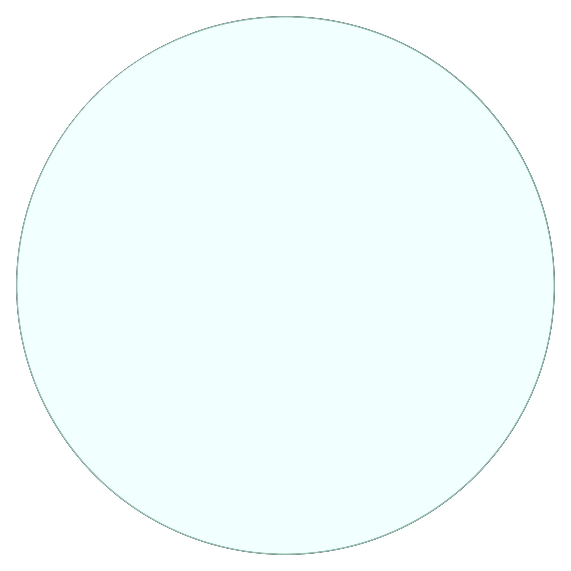 BELOFAY Tempered Clear Round Glass Table Top – Flat Polished Edge, Sturdy Replacement Protector Cover